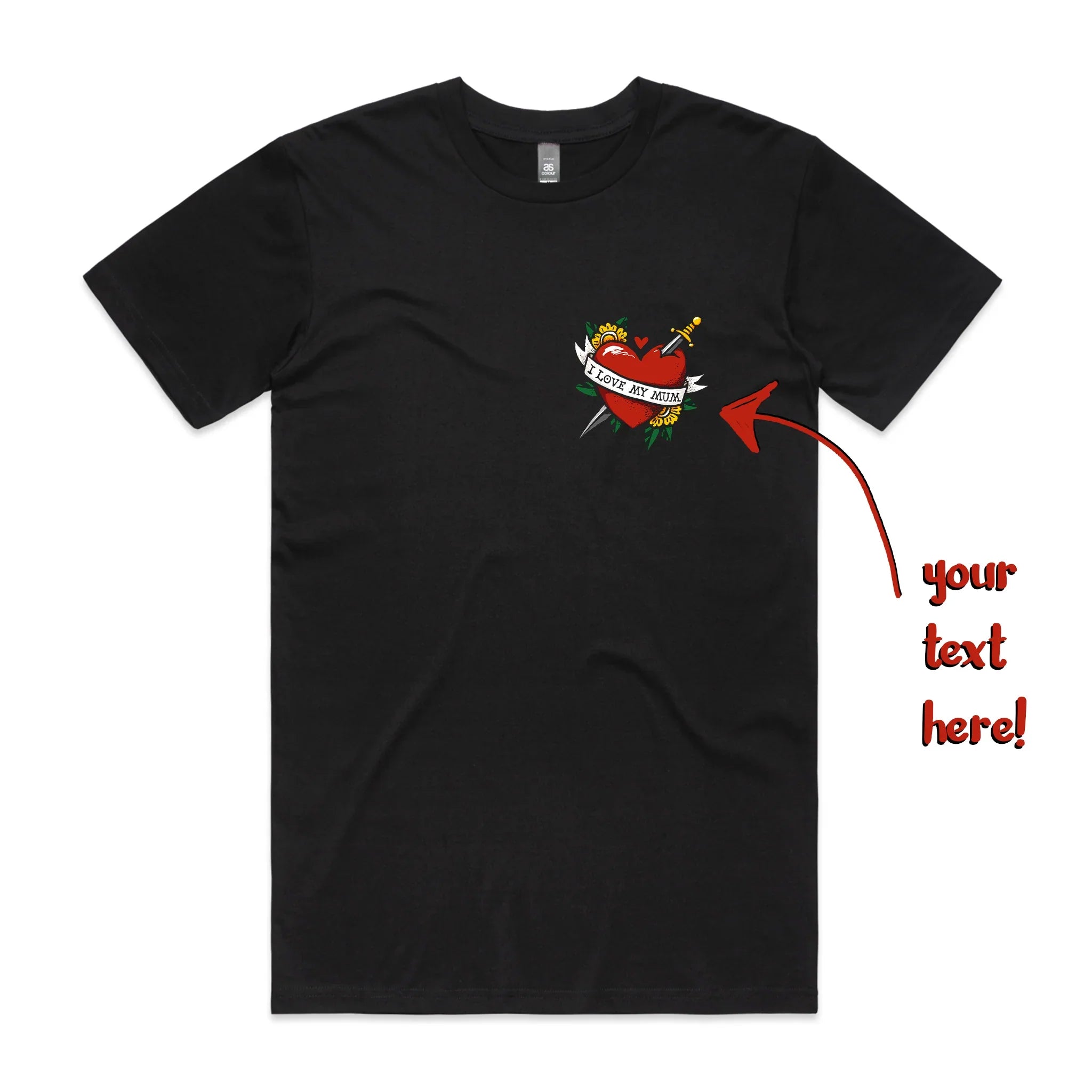Custom Heart Tattoo Tee Hoodie, Sweatshirt | CiraTrend.com (Image 1)