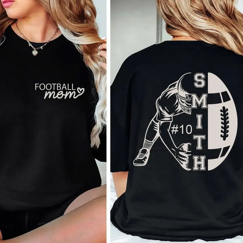 Customized Football Mom Sweatshirt - Your Name Football Shirt - Football Shirt - Game Day Shirt - Football Season Shirt