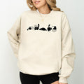 Cute Black Cat Sweatshirt, Lovely Cat Crewneck for Women, Funny Cat Sweater for Cat Mom Cat Dad, Cat Lover Gift Shirt,...