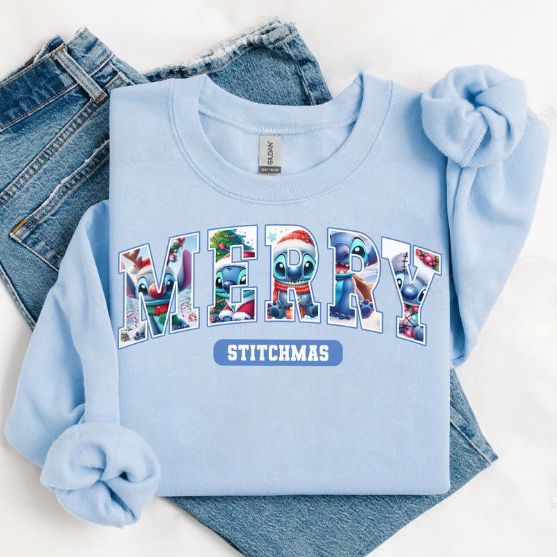 Cute Cartoon Merrymas Sweatshirt for Men and Women, Unisex Retro Xmas Tee - Cotton, Fabric Hoodie | CiraTrend.com