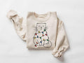 Cute Cat Christmas Sweatshirt, Cat Lover Gift For Christmas, Christmas Cat Graphic Sweatshirt, Womens Christmas...