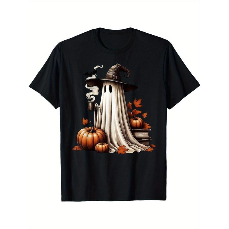 Cute Ghost Drinking coffee Halloween Ghost Iced Coffee T-shirt Made in USA Hoodie, Sweatshirt | CiraTrend.com