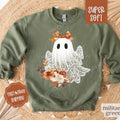 Cute Ghost Sweatshirt, Fall Crewneck, Womens Sweatshirt, Halloween Sweater cute ghost T-Shirts, Hoodie | CiraTrend.com