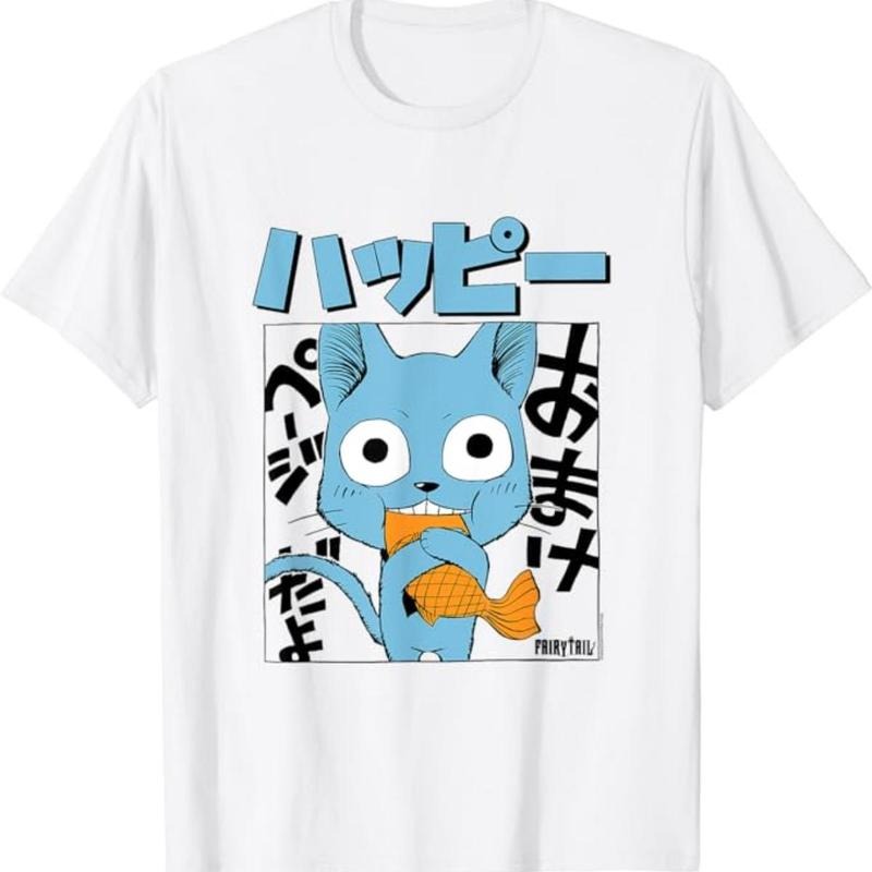 Cute Happy Fairy Tail T-Shirt, Anime Manga Graphic Tee, Gift For Fans Sweatshirt, Hoodie, Comfort Colors | CiraTrend.com