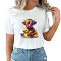 Cute Highland Cow T-shirt Rubber Duck Cow Summer Funny T-Shirt Unisex Hoodie Sweatshirt | CiraTrend.com