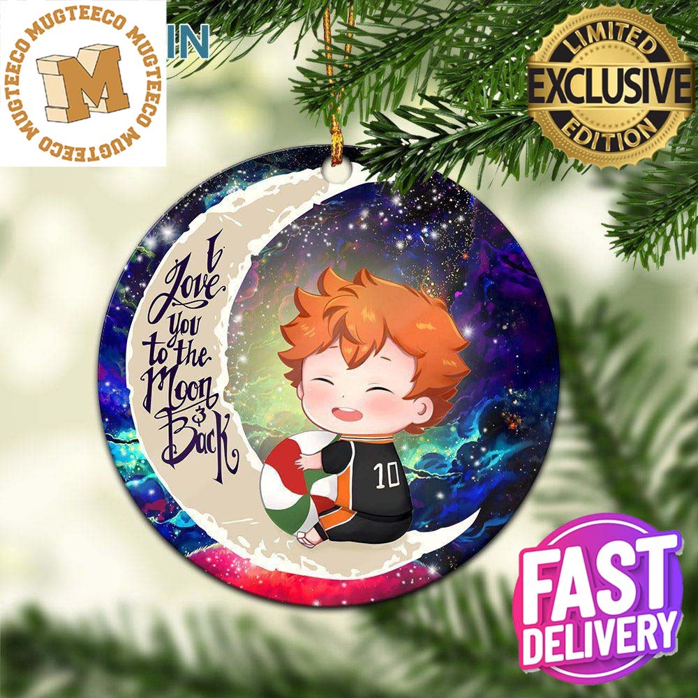 Cute Hinata Haikyuu Love You To The Moon And Back Christmas Tree Decorations Ornament