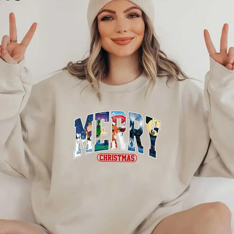 Cute Merry Xmas Movie Shirt, Christmas Sweatshirt, All The Best Movie For Xmas, Cotton Hoodie T-Shirt Sweater | CiraTrend.com
