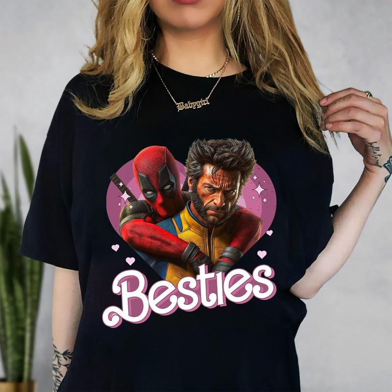 Cute Superhe.ro Duo Besties Forever T Shirt, Vintage 90s Shirt, Comic Book Inspired Tee, Vintage Movies Outfit , Unisex...