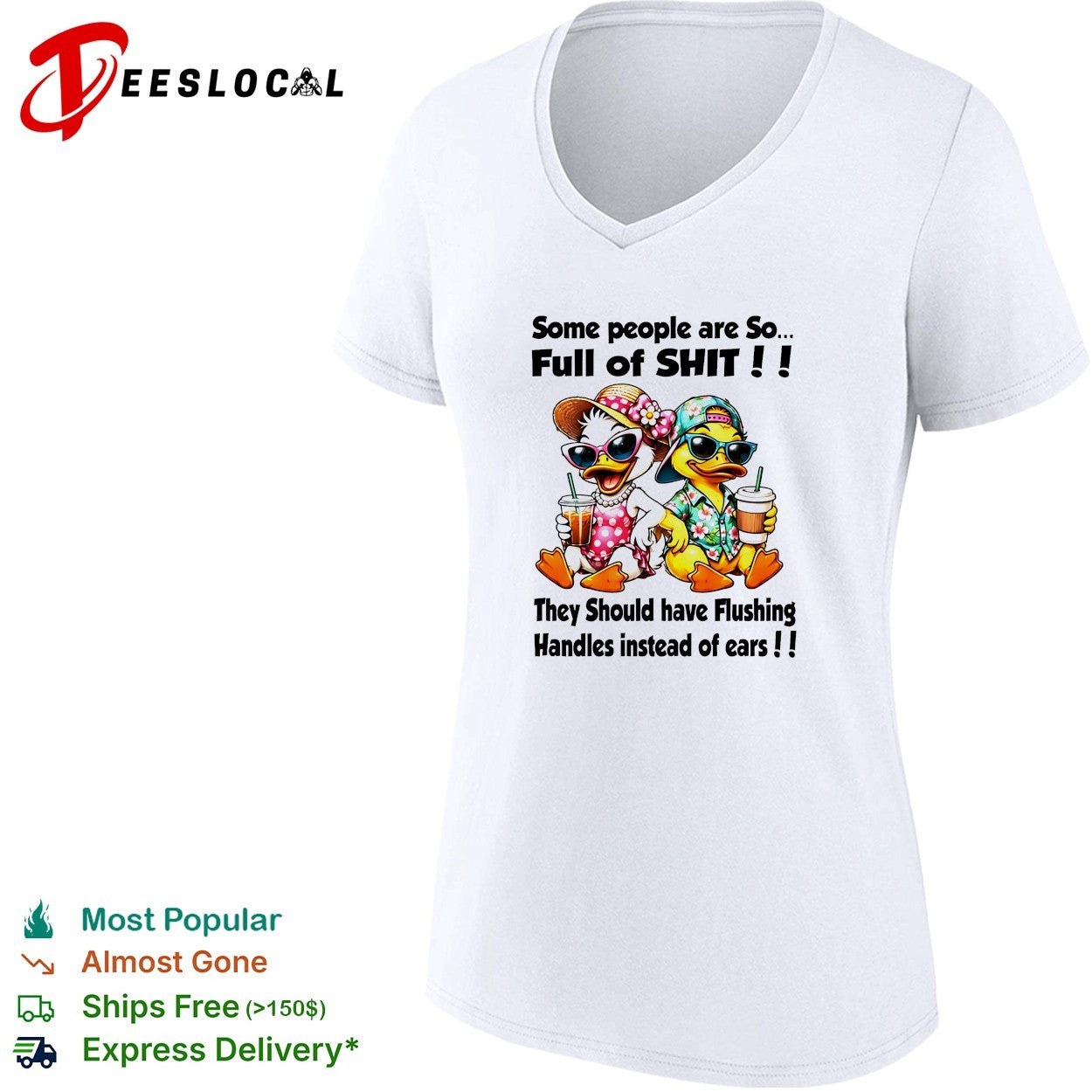 Cute ducks some people are so full of shit shirt
