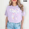 Cutesy Blooms Ribbon Comfort Colors T-Shirt 'NLB' Hoodie, Sweatshirt | CiraTrend.com