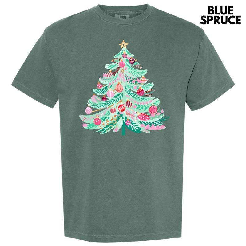 Cutesy Christmas Tree Comfort Colors T-Shirt 'NLB' Hoodie, Sweatshirt | CiraTrend.com