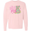 Cutesy Holly Jolly Tree Long Sleeve Comfort Colors T-Shirt 'NLB' Hoodie, Sweatshirt | CiraTrend.com