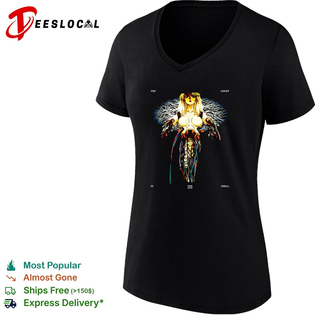 Cyborg woman rising from wires Ghost in the Shell shirt