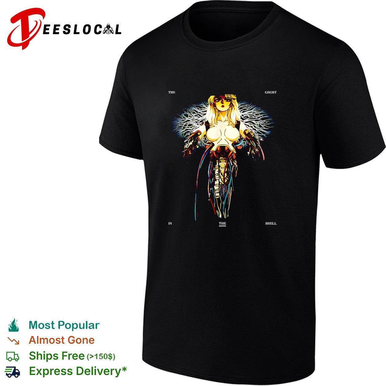 Cyborg woman rising from wires Ghost in the Shell shirt