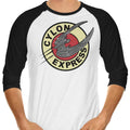 Cylon Express - 3/4 Sleeve Raglan T-Shirt Hoodie, Sweatshirt | CiraTrend.com (Image 1)