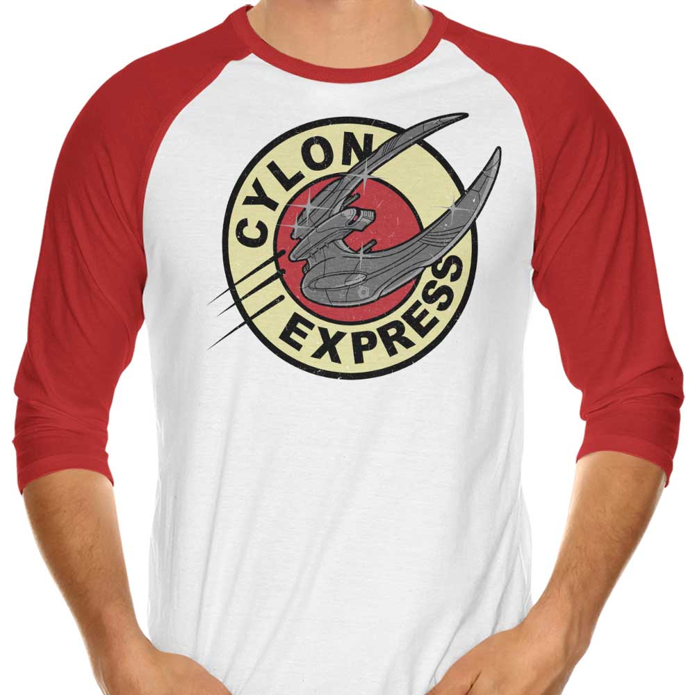 Cylon Express - 3/4 Sleeve Raglan T-Shirt Hoodie, Sweatshirt | CiraTrend.com (Image 3)