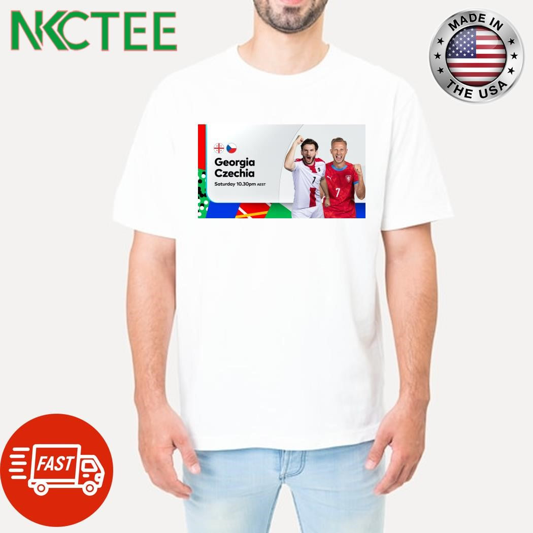 Czechia VS Georgia Euro 22th June 2024 soccer shirt