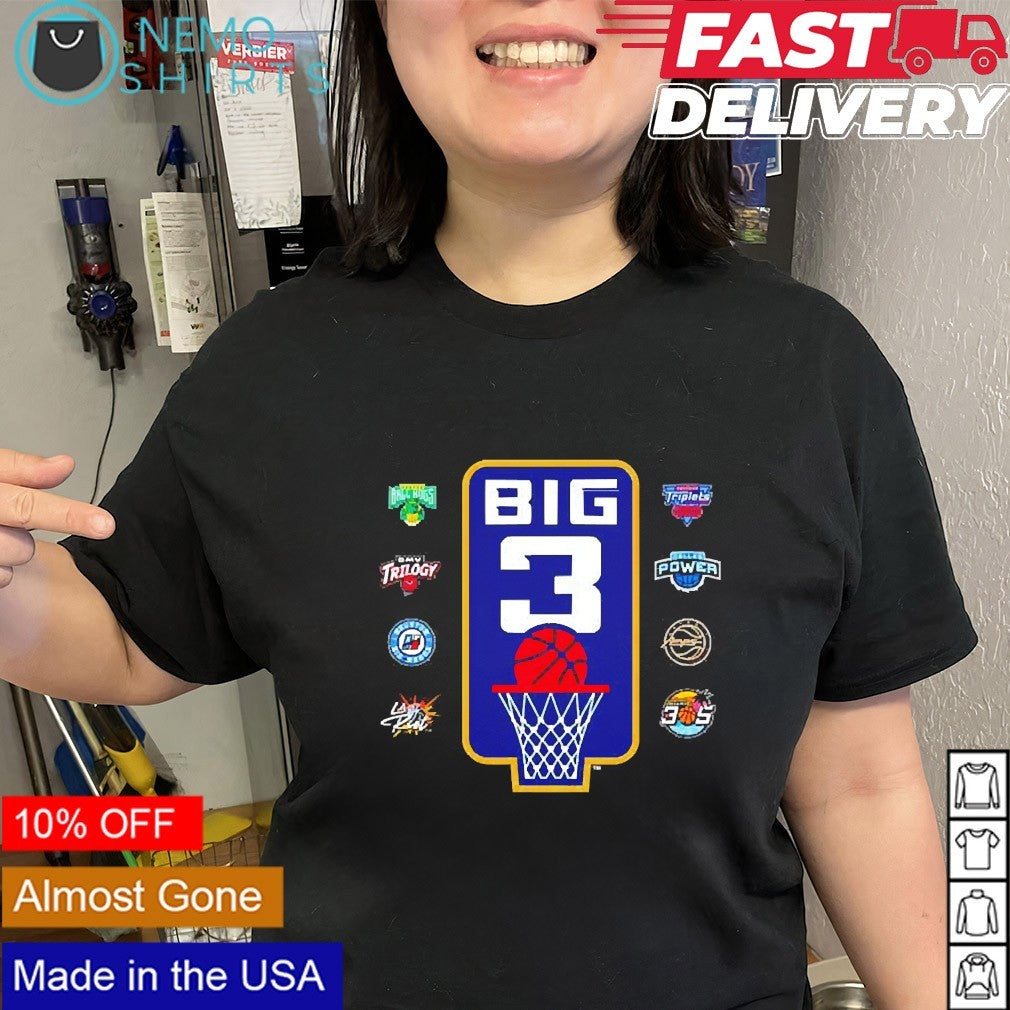 BIG3 professional basketball league logos shirt