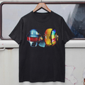 00s DAFT PUNK 'HAPPY' HEAVYWEIGHT BLACK T-SHIRT Hoodie, Sweatshirt | CiraTrend.com (Image 1)