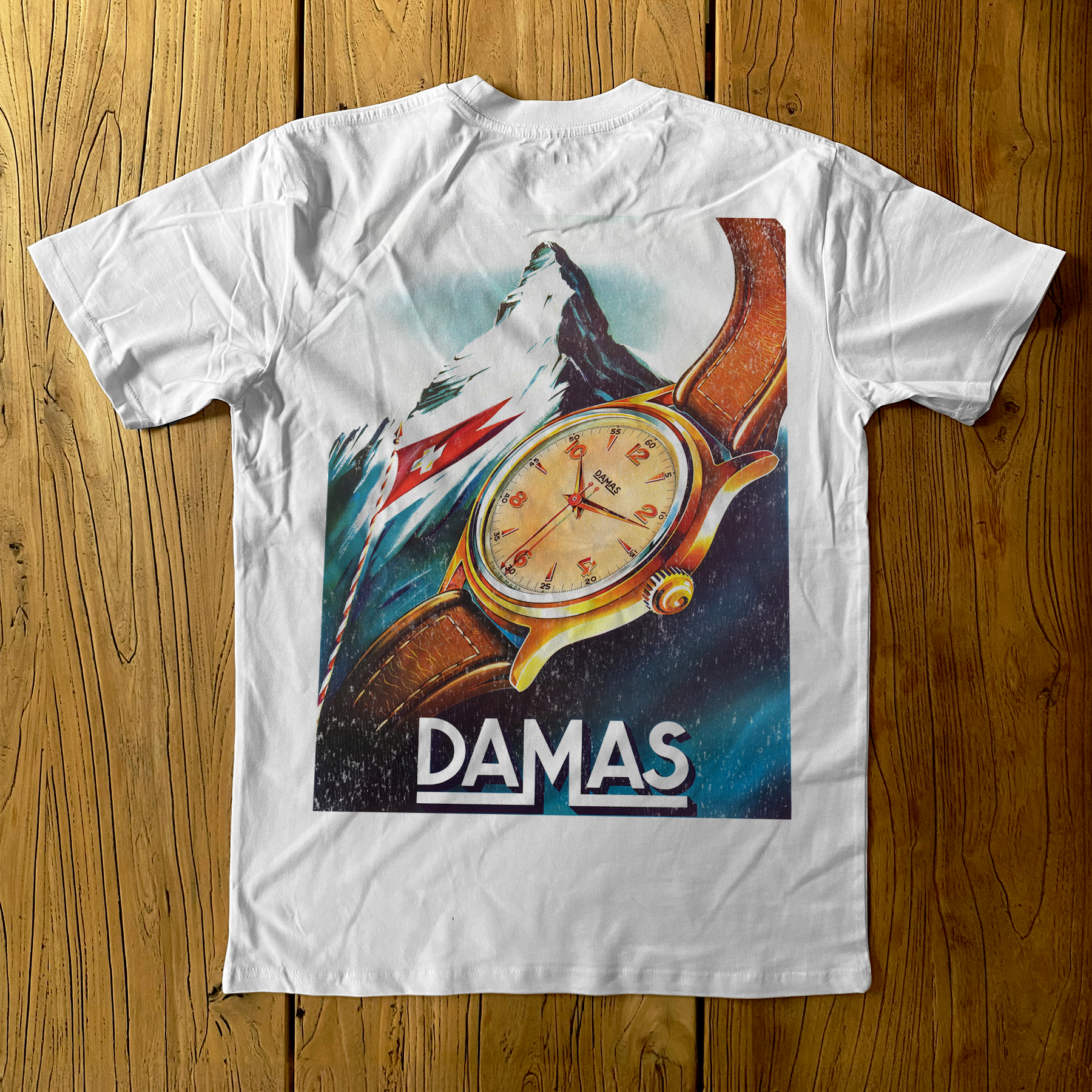 1935 'DAMAS WATCH' SWITZERLAND HEAVYWEIGHT WHITE T-SHIRT Hoodie, Sweatshirt | CiraTrend.com (Image 1)