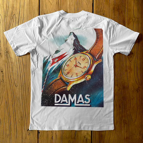 1935 'DAMAS WATCH' SWITZERLAND HEAVYWEIGHT WHITE T-SHIRT Hoodie, Sweatshirt | CiraTrend.com (Image 1)