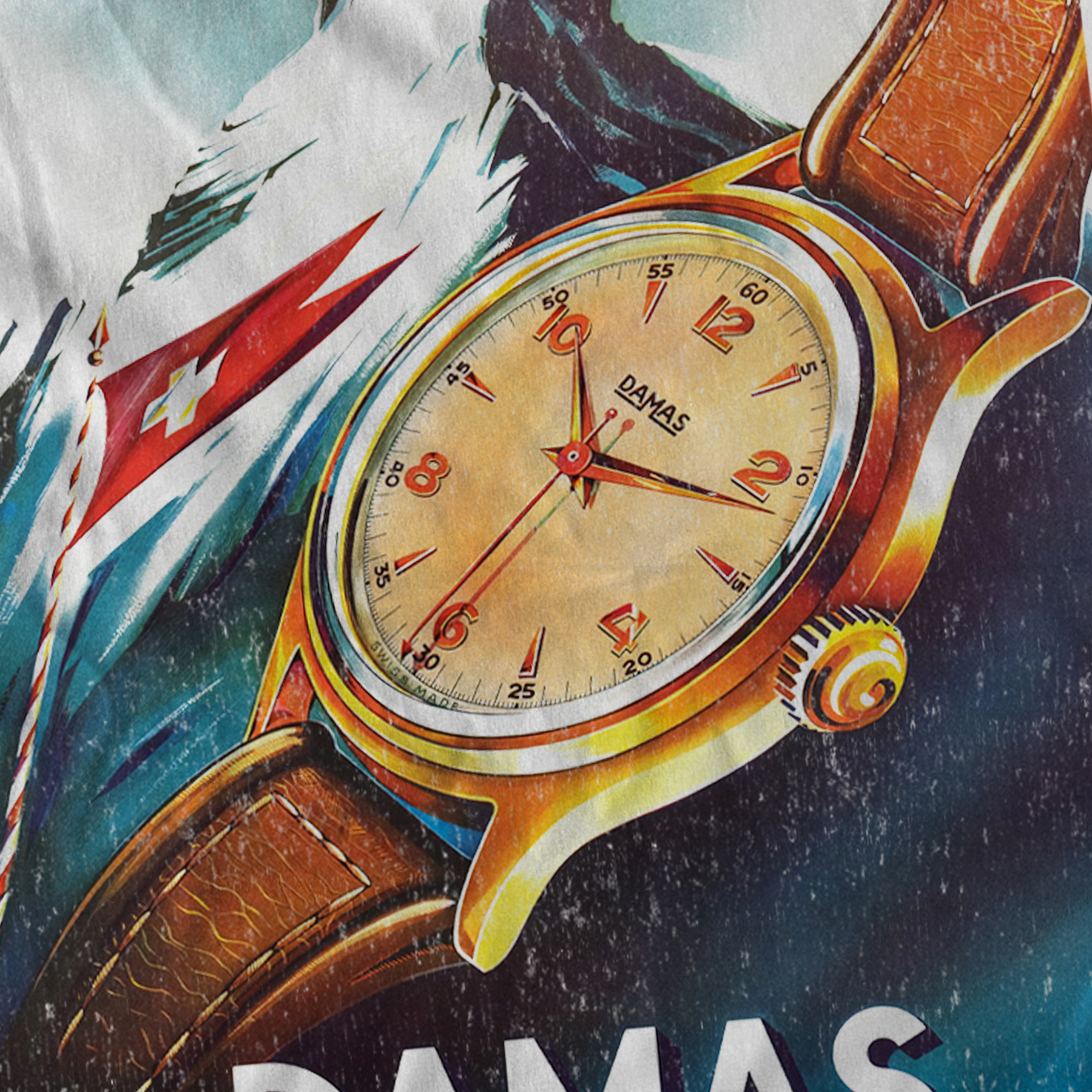 1935 'DAMAS WATCH' SWITZERLAND HEAVYWEIGHT WHITE T-SHIRT Hoodie, Sweatshirt | CiraTrend.com (Image 2)