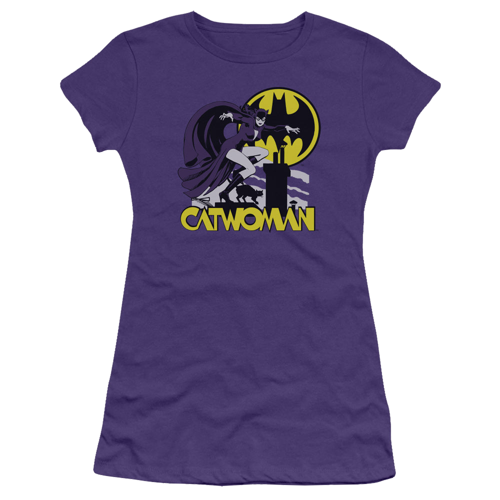 Catwoman Rooftop Cat - Juniors T-Shirt Hoodie, Sweatshirt | CiraTrend.com