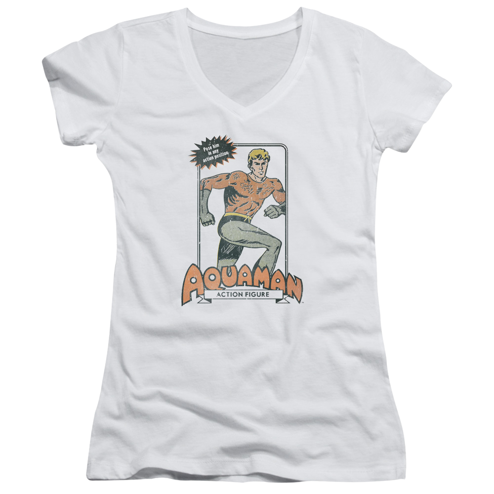 Aquaman Am Action Figure - Juniors V-Neck T-Shirt Hoodie, Sweatshirt | CiraTrend.com