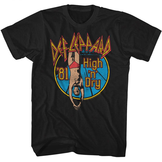 DEF LEPPARD Eye-Catching T-Shirt, '81 High N Dry