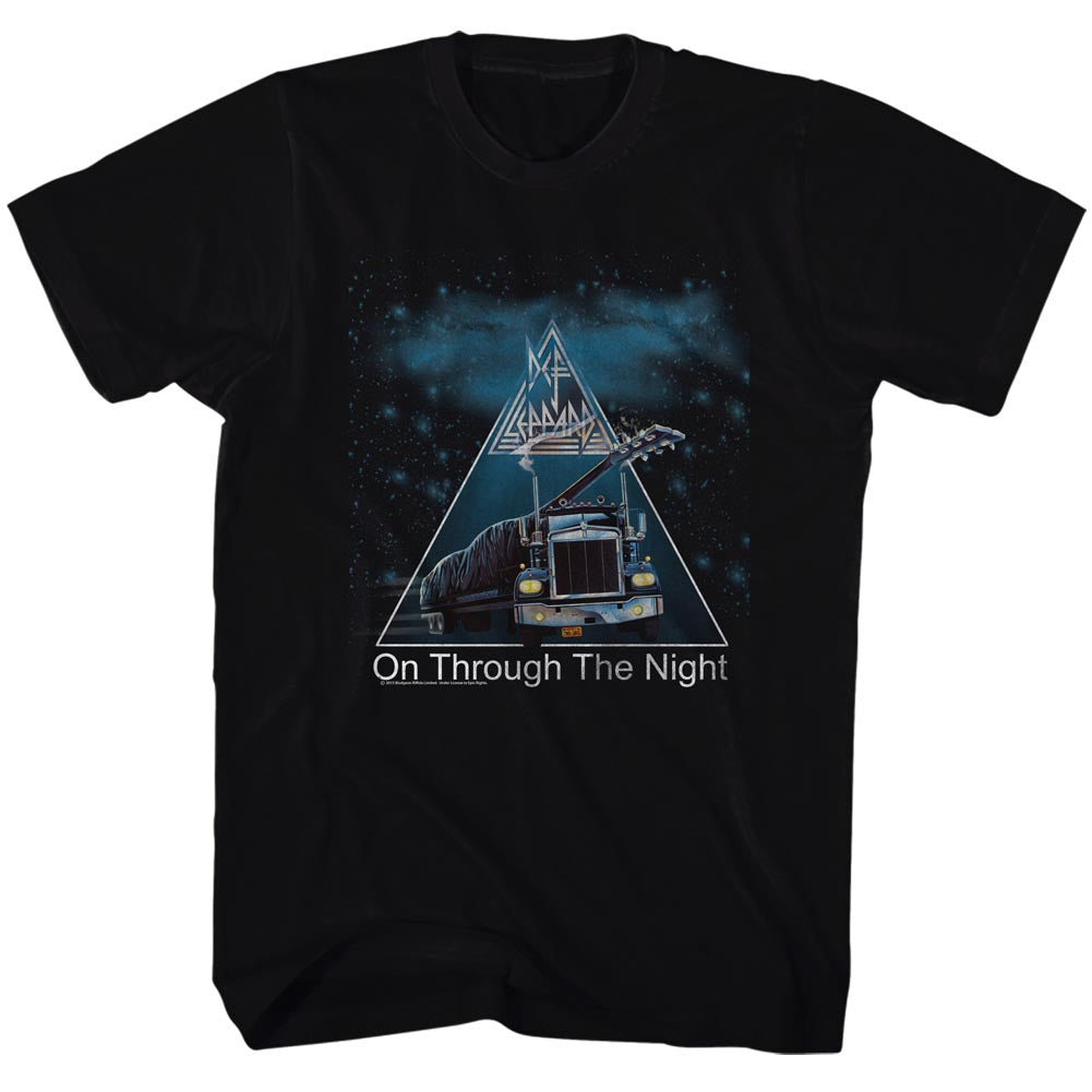 Def Leppard Mens S/S T-Shirt - On Through The Night - Solid Black Hoodie, Sweatshirt | CiraTrend.com