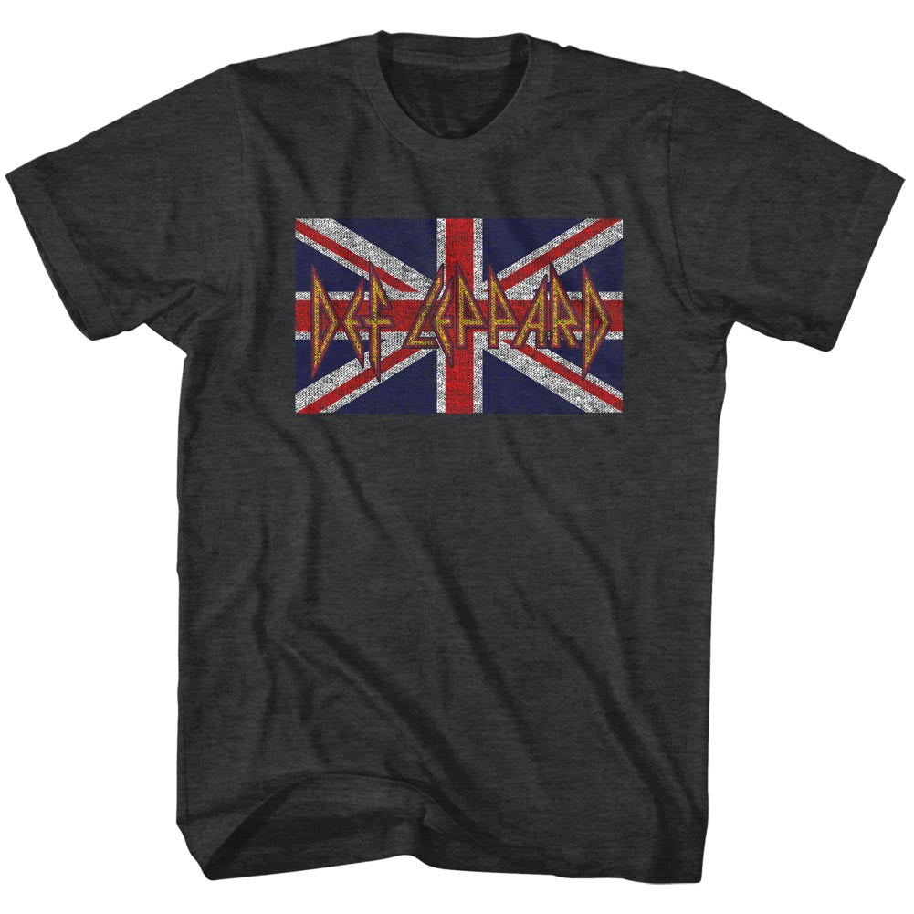 Def Leppard Mens S/S T-Shirt - Def Leppard Flag - Heather Graphite Heather Hoodie, Sweatshirt | CiraTrend.com