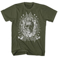 Def Leppard Mens S/S T-Shirt - Skull - Solid Military Green Hoodie, Sweatshirt | CiraTrend.com
