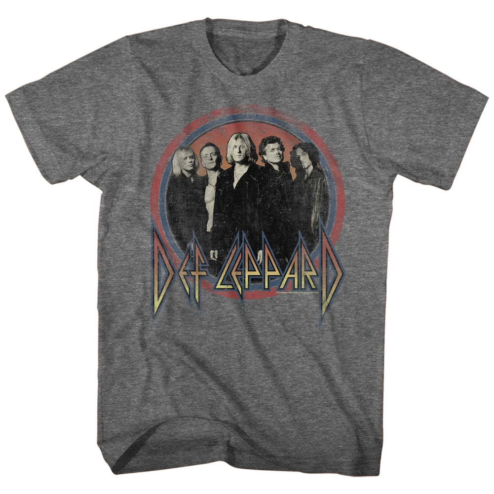 Def Leppard Mens S/S T-Shirt - Circles - Heather Graphite Heather Hoodie, Sweatshirt | CiraTrend.com