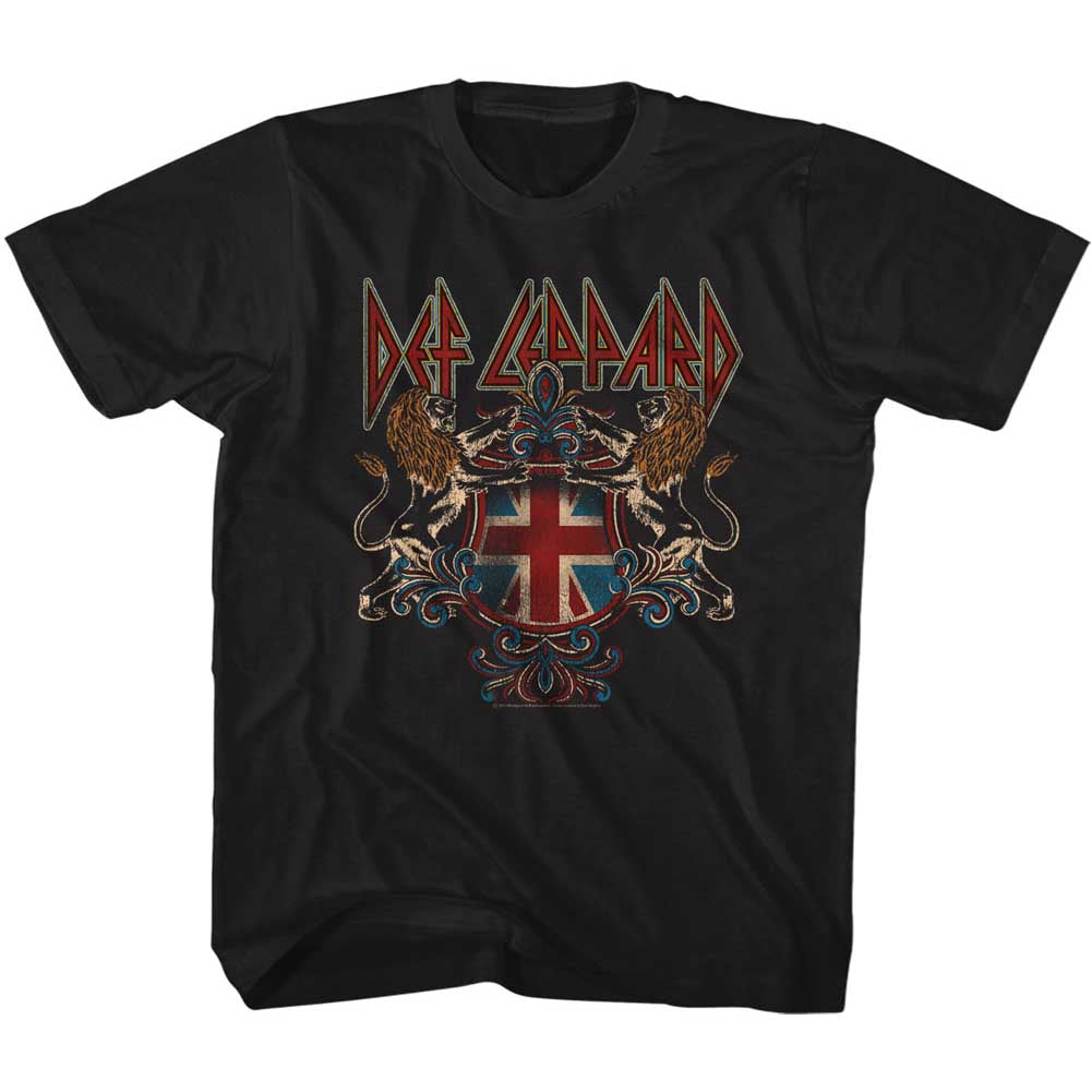 Def Leppard Toddler S/S T-Shirt - Defcrest - Solid Black Hoodie, Sweatshirt | CiraTrend.com