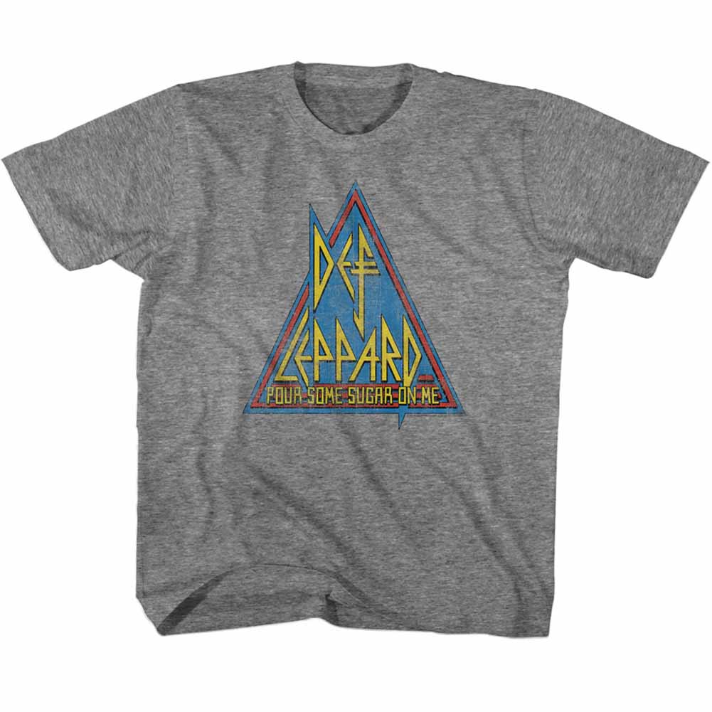 Def Leppard Toddler S/S T-Shirt - Primary Triangle - Heather Graphite Heather Hoodie, Sweatshirt | CiraTrend.com