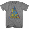 Def Leppard Mens S/S T-Shirt - Primary Triangle - Heather Graphite Heather Hoodie, Sweatshirt | CiraTrend.com