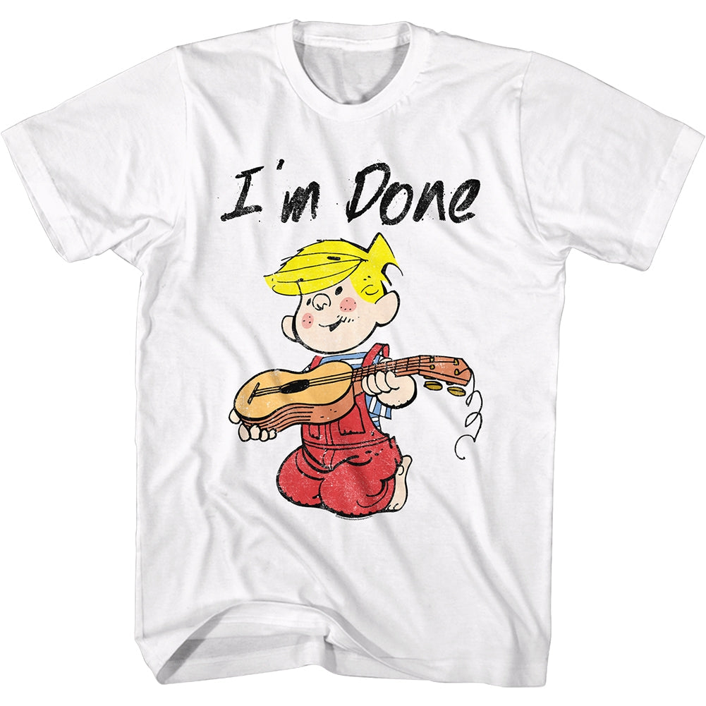 Dennis The Menace Mens S/S T-Shirt - I'M Done - Solid White Hoodie, Sweatshirt | CiraTrend.com