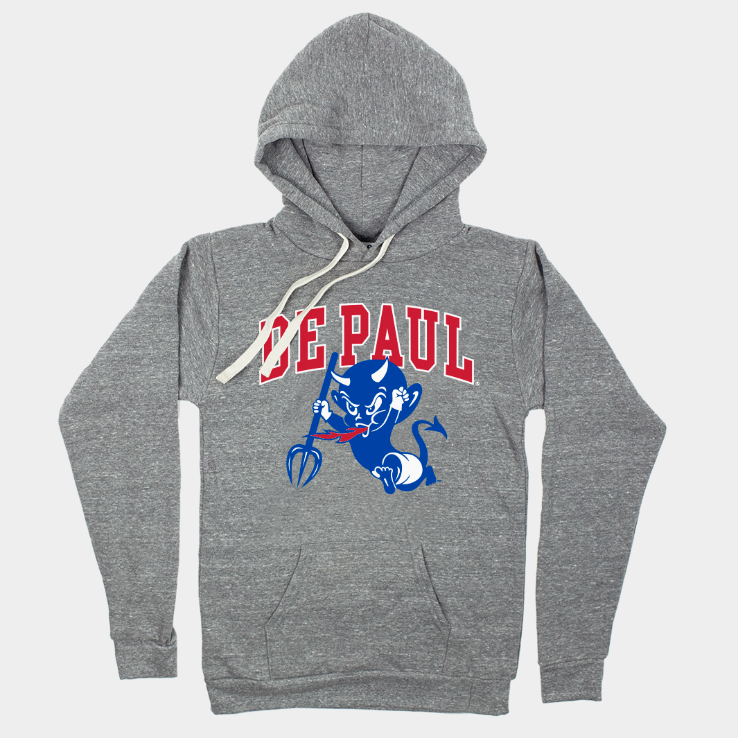 Retro DePaul Blue Demons Mascot Hoodie Style001