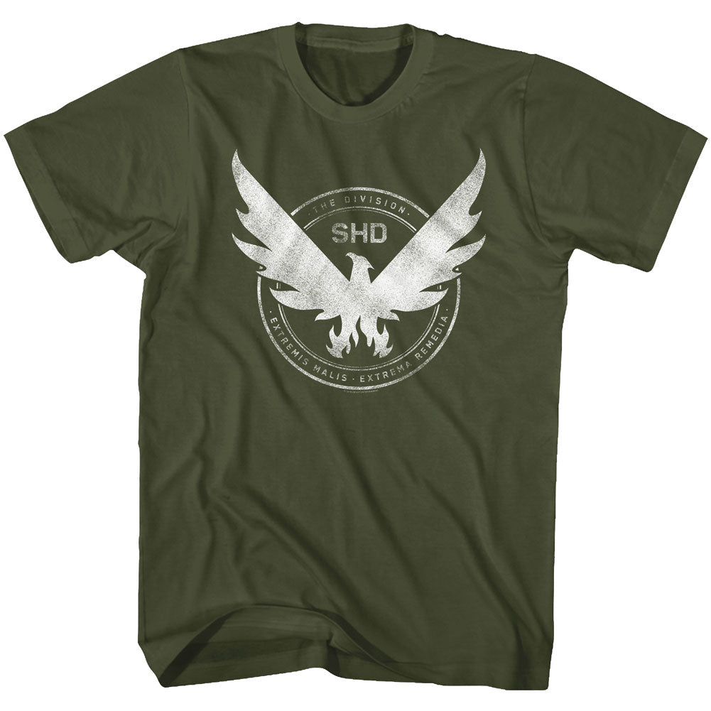 Division S S Phoenix Crest Solid Military Green T-Shirts, Hoodie, Sweatshirt