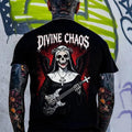 DIVINE CHAOS Skeleton Nun Print Men's T-shirt Hoodie, Sweatshirt | CiraTrend.com