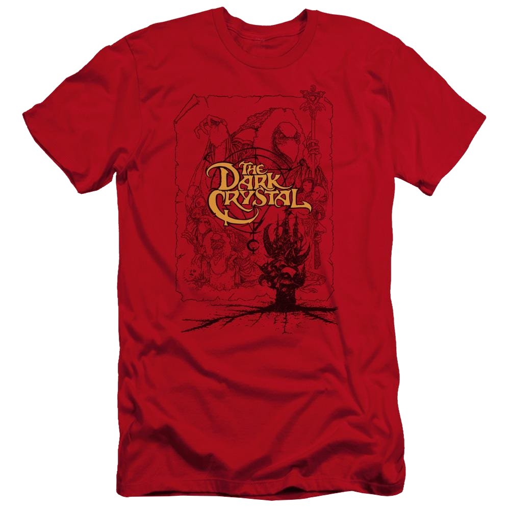Dark Crystal Poster Lines - Men's Premium Slim Fit T-Shirt