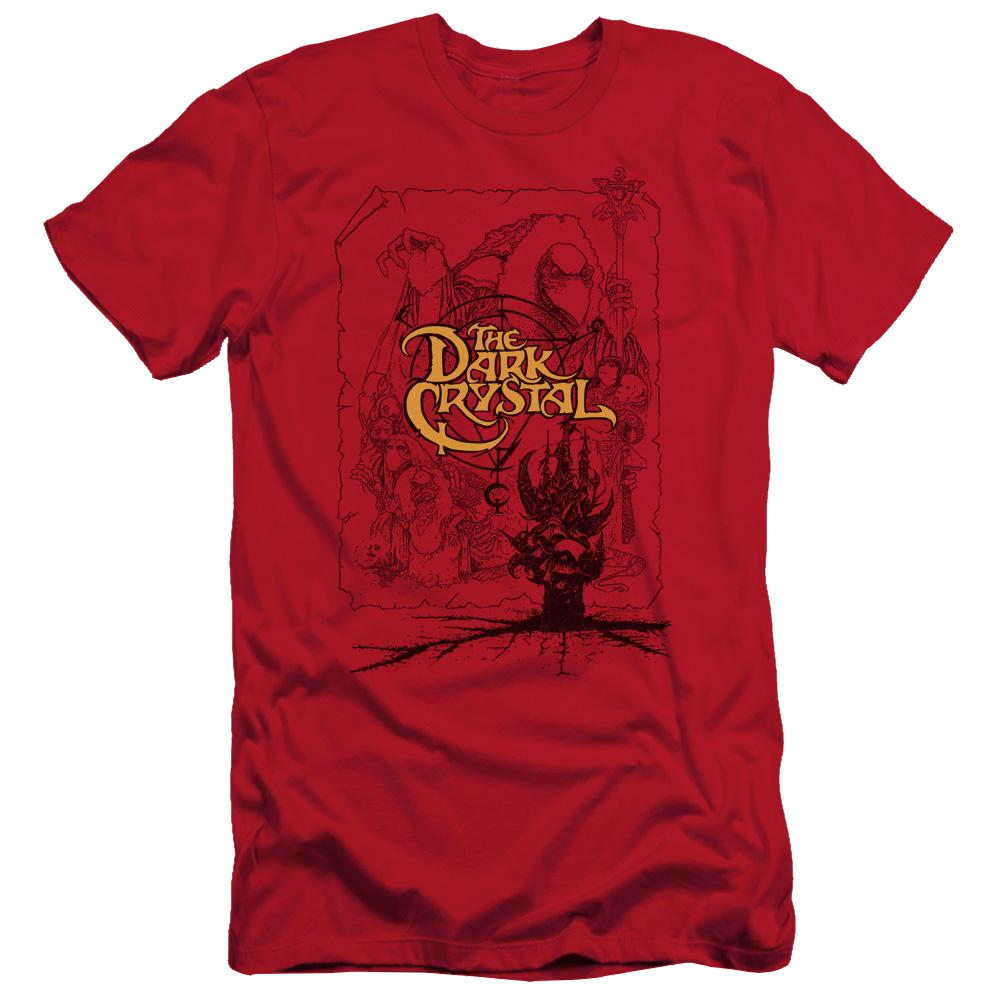 Dark Crystal Poster Lines - Men's Slim Fit T-Shirt