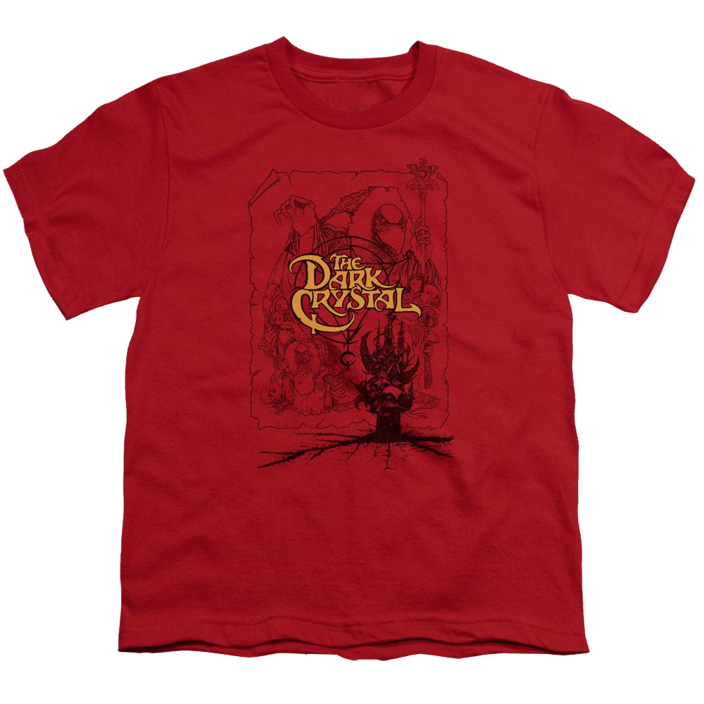 Dark Crystal Poster Lines - Youth T-Shirt (Ages 8-12)