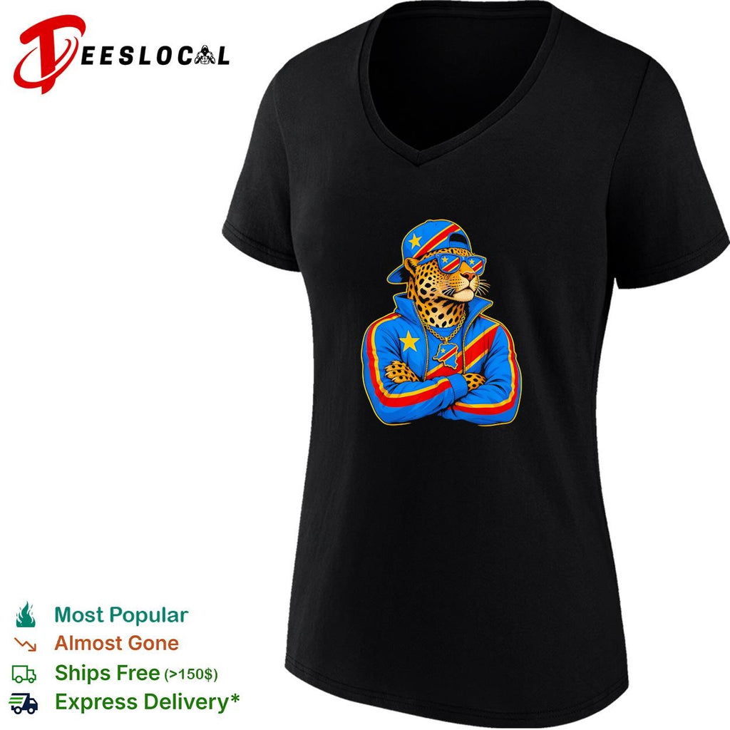 DR Congo cool leopard shirt