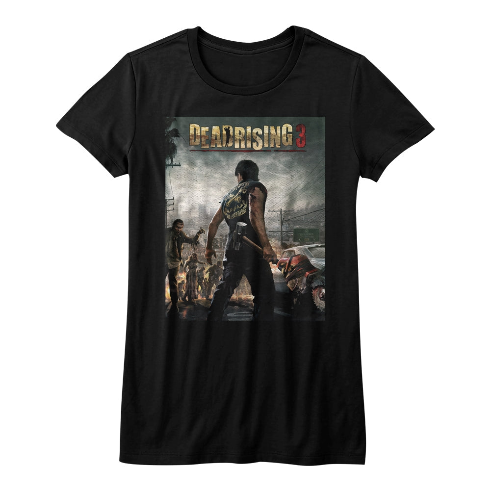 Dead Rising Girls Juniors S/S T-Shirt - Deadrising3 - Solid Black Hoodie, Sweatshirt | CiraTrend.com