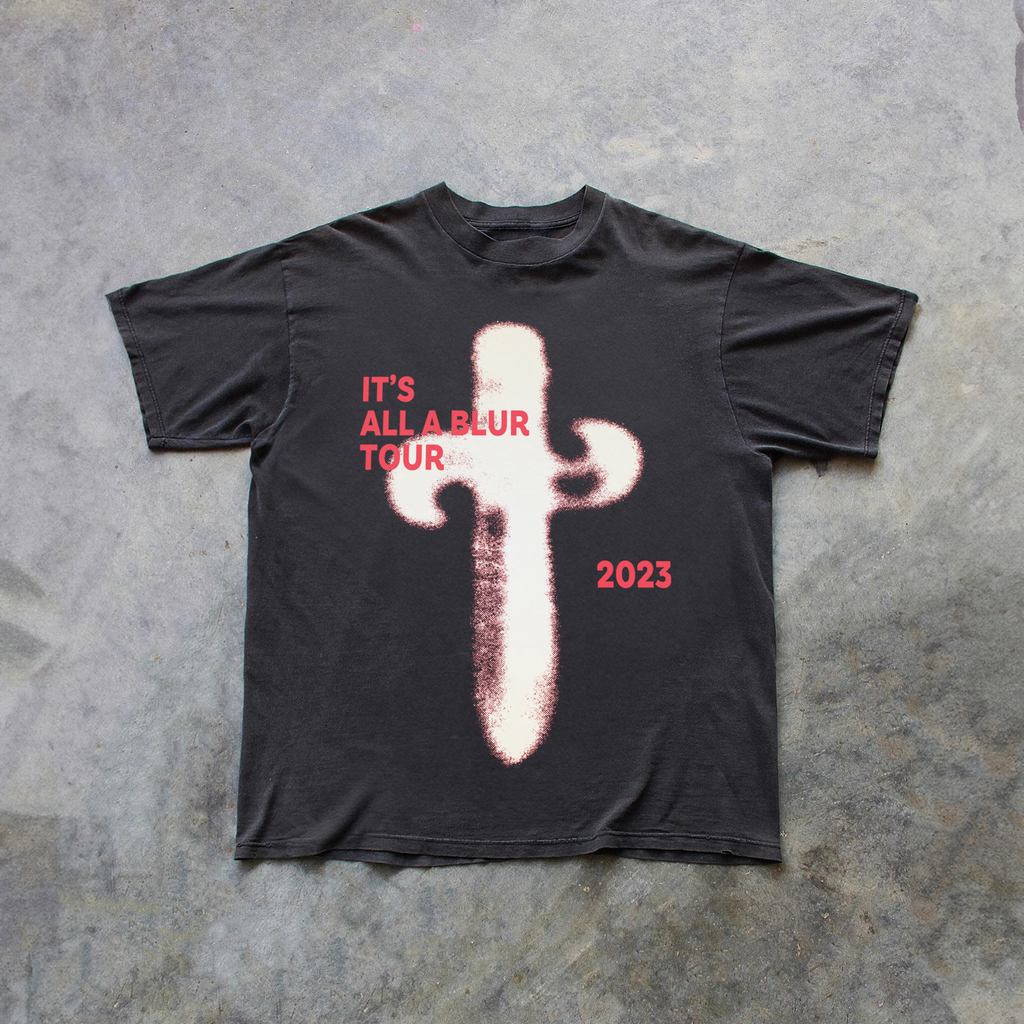 21 SAVAGE & 'IT'S ALL A BLUR' TOUR 2023 MERCH HEAVYWEIGHT BLACK T-SHIRT Hoodie, Sweatshirt | CiraTrend.com (Image 1)