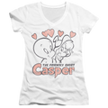 Casper the Friendly Ghost Hearts - Juniors V-Neck T-Shirt Hoodie, Sweatshirt | CiraTrend.com
