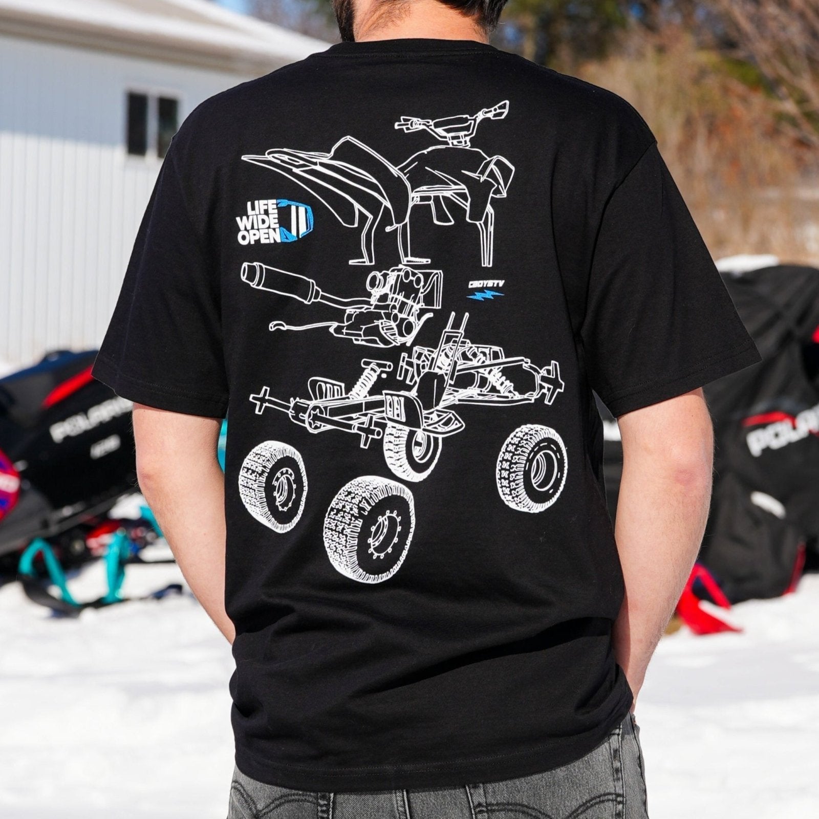 Quad Blowup Tee Hoodie, Sweatshirt | CiraTrend.com (Image 4)