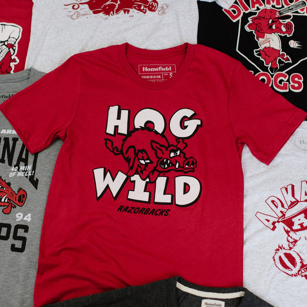 Arkansas Hog Wild Retro T-Shirt Style001
