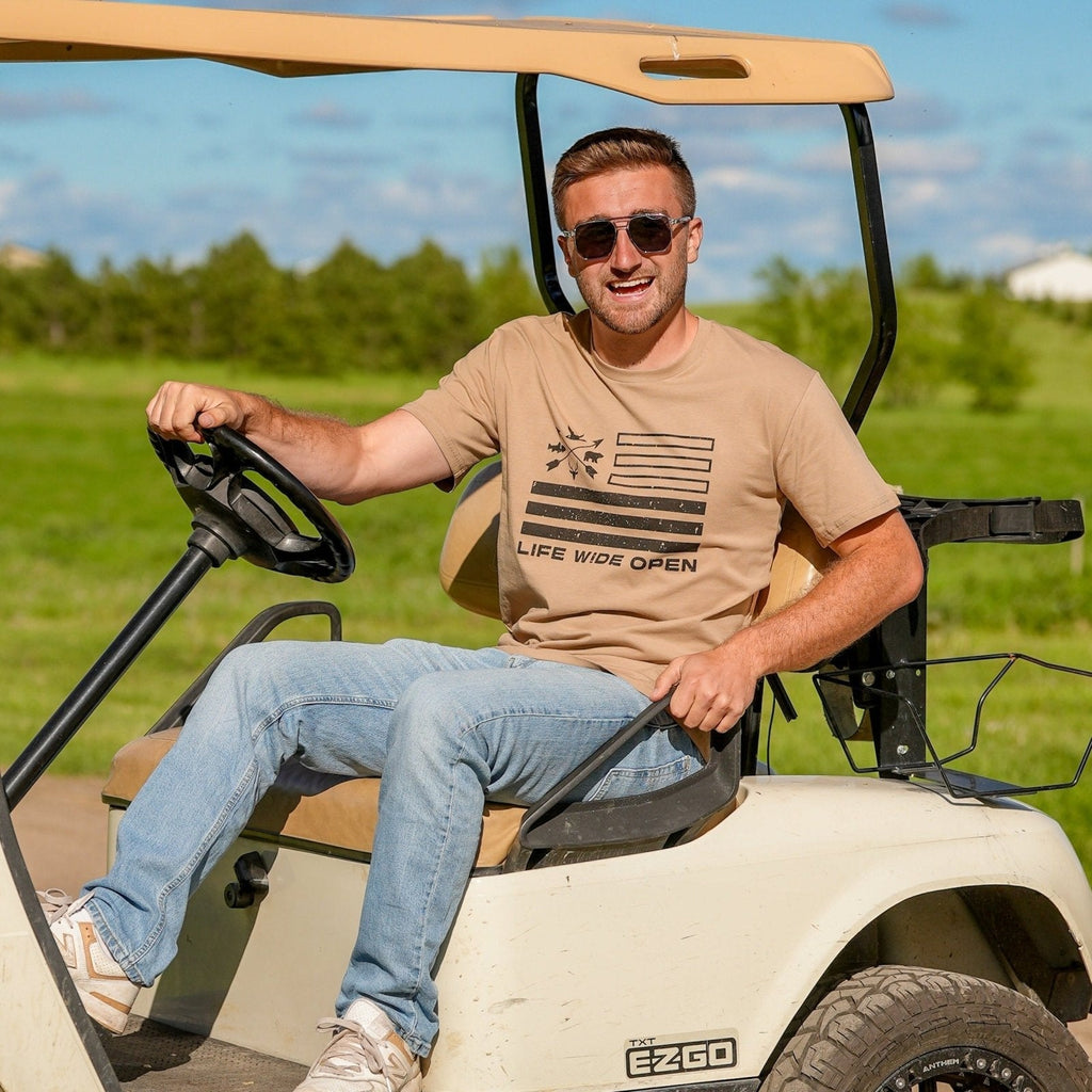 Freedom Outdoors Khaki Tee Hoodie, Sweatshirt | CiraTrend.com (Image 3)